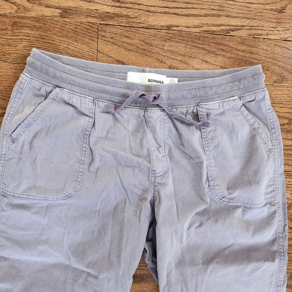 Sonoma Goods For Life Purple Utility Capri Pants Large Hiking Gorpcore Summer - Picture 6 of 8